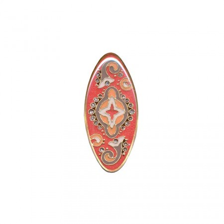 Žiedas iš sendinto žalvario, rankomis dekoruoto emale, K-74685